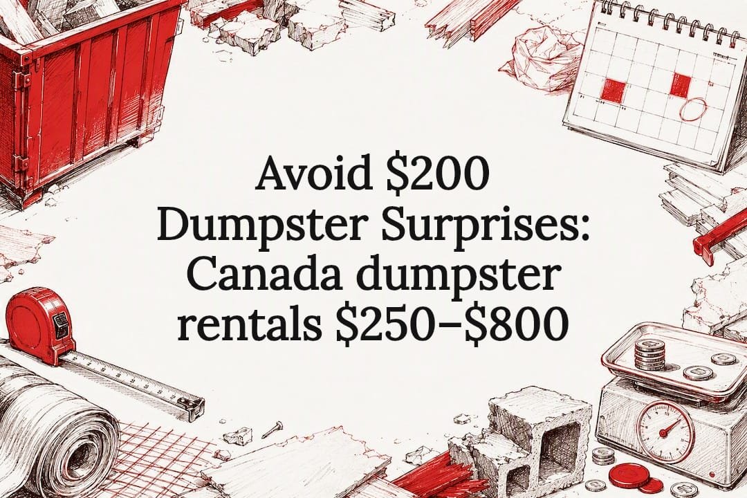 Decorative dumpster rental cost title card